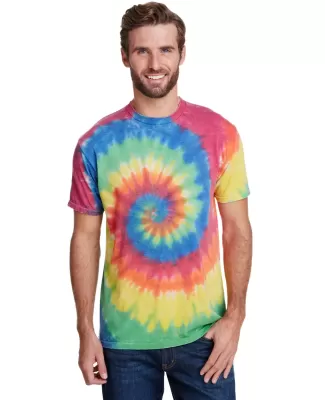 Tie-Dye CD1090 Adult Burnout Festival T-Shirt RAINBOW