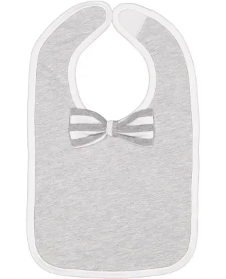 Rabbit Skins 1002 Infant Baby Rib Bow Tie Bib in Ht/ wh/ ht wh st