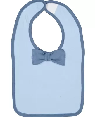 Rabbit Skins 1002 Infant Baby Rib Bow Tie Bib in Lt blue/ indigo