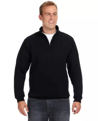 J. America - Heavyweight ¼ Zip Fleece Sweatshirt  BLACK