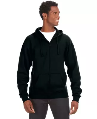 J. America - Premium Full-Zip Hooded Sweatshirt -  BLACK
