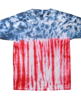 H1000 Tie-Dyes Adult Tie-Dyed Cotton Tee in Flag