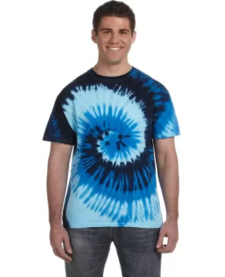 H1000 Tie-Dyes Adult Tie-Dyed Cotton Tee BLUE OCEAN