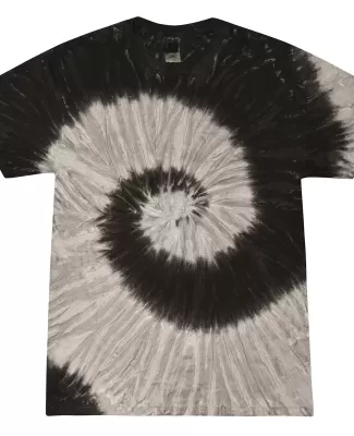 H1000 Tie-Dyes Adult Tie-Dyed Cotton Tee BLACK RAINBOW