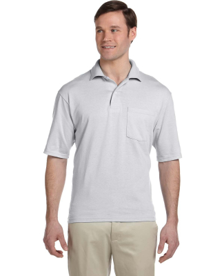 436 Jerzees Adult Jersey 50/50 Pocket Polo with Sp in Ash