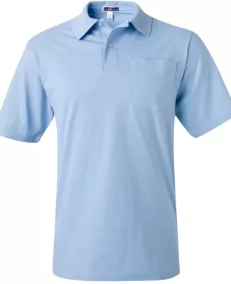 436 Jerzees Adult Jersey 50/50 Pocket Polo with Sp LIGHT BLUE