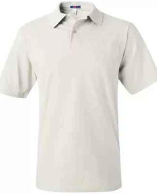 436 Jerzees Adult Jersey 50/50 Pocket Polo with Sp WHITE