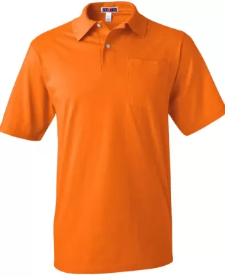 436 Jerzees Adult Jersey 50/50 Pocket Polo with Sp SAFETY ORANGE
