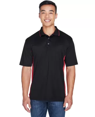 8406 UltraClub® Adult Cool & Dry Sport Two-Tone M BLACK/ RED