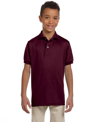 437Y Jerzees Youth 50/50 Jersey Polo with SpotShie in Maroon