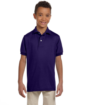 437Y Jerzees Youth 50/50 Jersey Polo with SpotShie in Deep purple