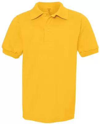437Y Jerzees Youth 50/50 Jersey Polo with SpotShie GOLD