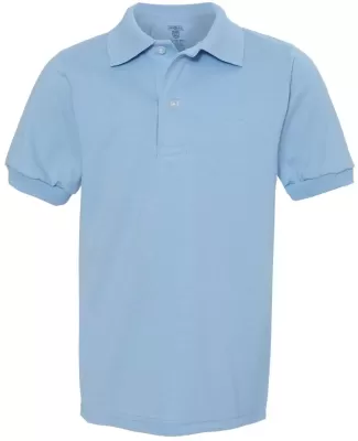 437Y Jerzees Youth 50/50 Jersey Polo with SpotShie LIGHT BLUE