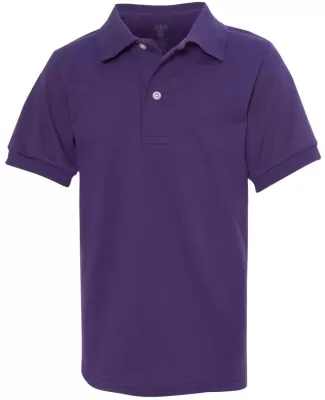 437Y Jerzees Youth 50/50 Jersey Polo with SpotShie DEEP PURPLE