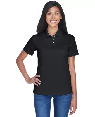 8445L UltraClub Ladies' Cool & Dry Stain-Release P BLACK