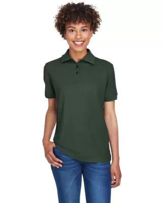 8541 UltraClub® Ladies' Whisper Pique Blend Polo FOREST GREEN