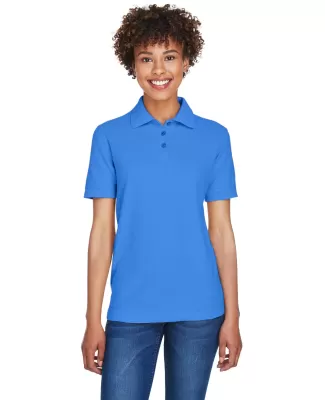 8541 UltraClub® Ladies' Whisper Pique Blend Polo FRENCH BLUE