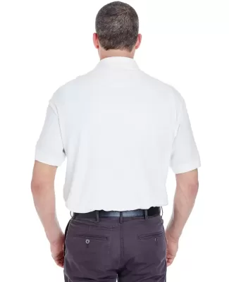 8544 UltraClub® Adult Whisper Pique Blend Polo wi WHITE