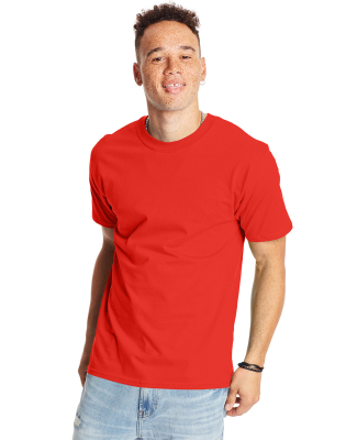 5180 Hanes Beefy-T in Poppy red