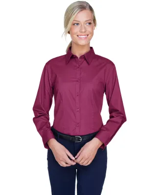 8976 UltraClub® Ladies' Whisper Twill Blend Woven WINE