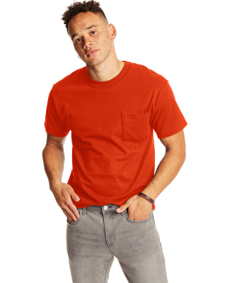 5190 Hanes® Beefy®-T with Pocket in Orange