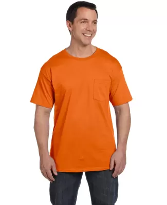 5190 Hanes® Beefy®-T with Pocket in Orange