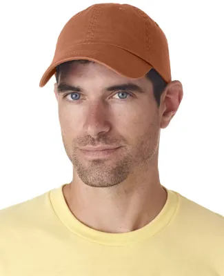 UltraClub 8102 Twill Unconstructed Dad Hat TANGERINE