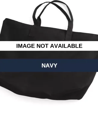 8863 UltraClub® Cotton Canvas Zippered Tote with  NAVY