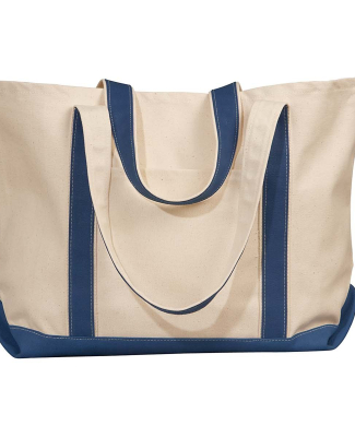 8872 Liberty Bags - 16 Ounce Cotton Canvas Tote in Natural/ navy