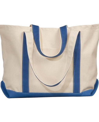8872 Liberty Bags - 16 Ounce Cotton Canvas Tote in Natural/ royal