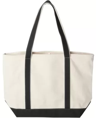 8872 Liberty Bags - 16 Ounce Cotton Canvas Tote NATURAL/ BLACK
