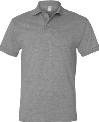 J100 Jerzees Adult Cotton Jersey Polo ATHLETIC HEATHER
