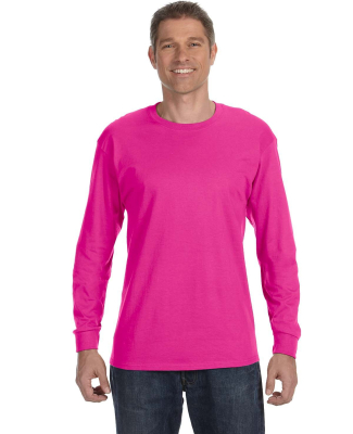 29LS Jerzees Adult Long-Sleeve Heavyweight 50/50 B in Cyber pink