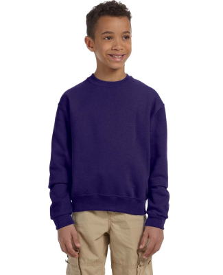 562B Jerzees Youth NuBlend® Crewneck 50/50 Sweats in Deep purple