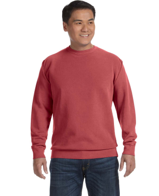 1566 Comfort Colors - Pigment-Dyed Crewneck Sweats in Crimson