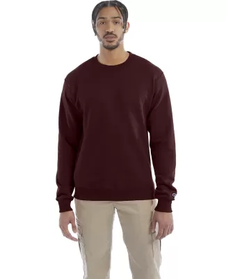 S600 Champion Logo Double Dry Crewneck Pullover in Maroon
