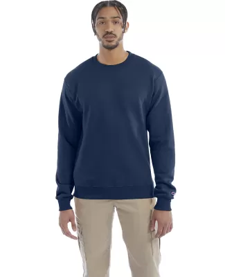 S600 Champion Logo Double Dry Crewneck Pullover in Late night blue