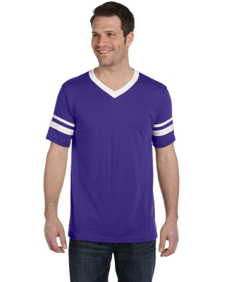 360 Augusta Sportswear Sleeve Stripe Jersey in Purple/ white