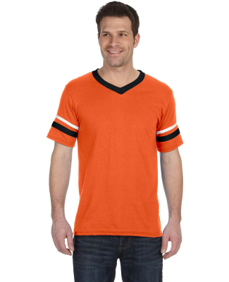 360 Augusta Sportswear Sleeve Stripe Jersey in Orange/ blk/ wht
