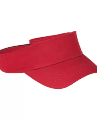 BX006 Big Accessories Cotton Twill Visor in Red