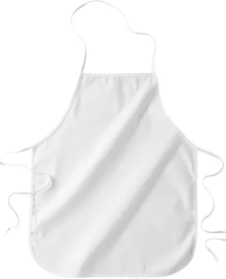 APR54 Big Accessories 24" Apron Without Pockets WHITE