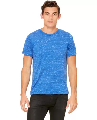 BELLA+CANVAS 3650 Mens Poly-Cotton T-Shirt in True royal mrble