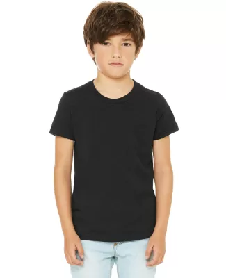 BELLA+CANVAS 3001Y Jersey Youth T-Shirt in Black heather