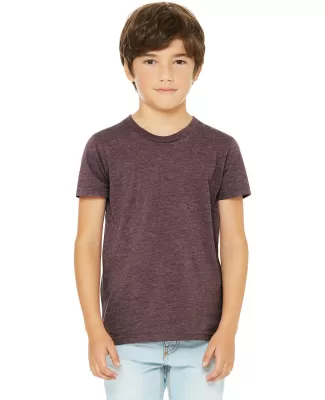 BELLA+CANVAS 3001Y Jersey Youth T-Shirt in Heather maroon