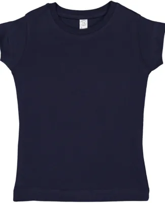 3316 Rabbit Skins® Toddler Girls Fine Jersey T-Sh in Navy