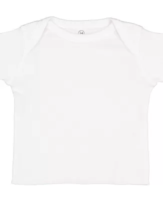 3400 Rabbit Skins® Infant Lap Shoulder T-shirt in White