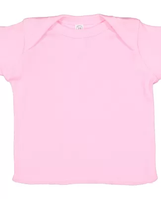 3400 Rabbit Skins® Infant Lap Shoulder T-shirt in Pink