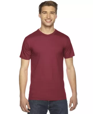 2001 American Apparel Fine USA Made Jersey Tee in Cranberry