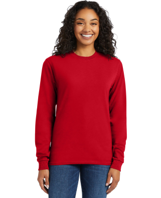 5286 Hanes® Heavyweight Long Sleeve T-shirt in Athletic red