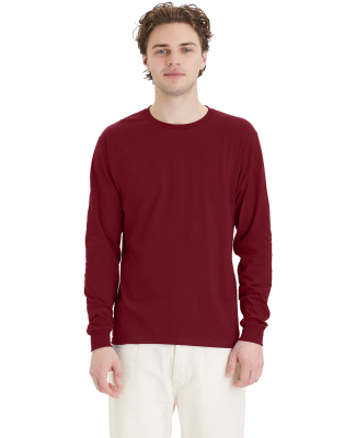 5286 Hanes® Heavyweight Long Sleeve T-shirt in Athltc cardinal